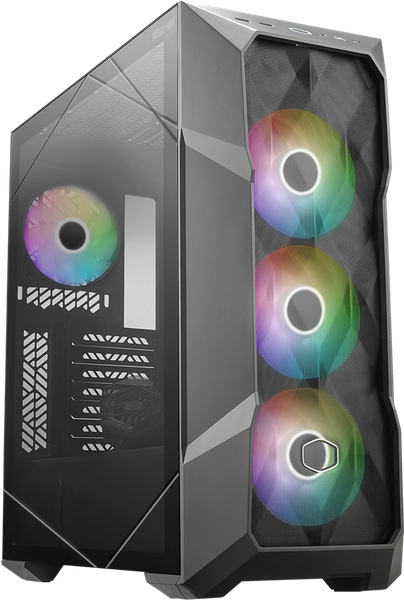 Boitier Moyen Tour ATX Cooler Master TD500 Max RGB avec panneau vitré (Gris) avec alimentation 850W