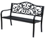 Banc 3 places de jardin style cosy chic noir