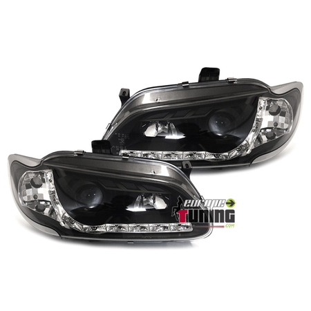 PHARES NOIRS BANDES LED FEUX DEVIL EYES RENAULT MEGANE ET SCENIC 1 1995-1999 (x13560)