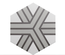 COIMBRA ALPHA 30656 - Carrelage 17,5x20 cm hexagonal décoré aspect carreaux de ciment