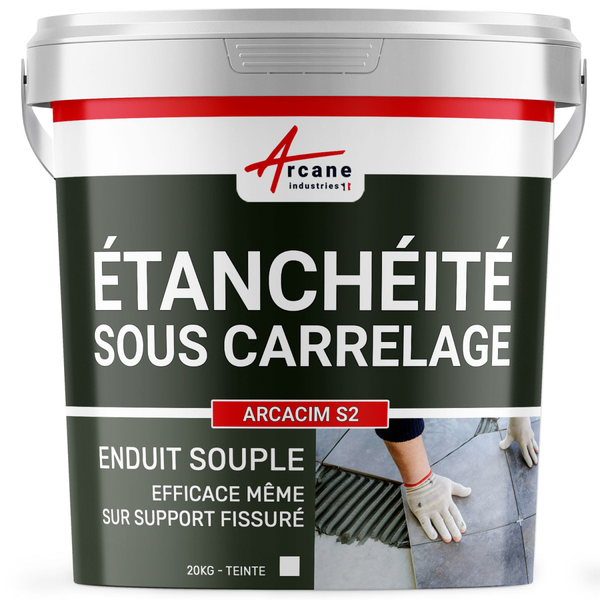 Enduit d'imperméabilisation sous carrelage | ARCACIM S2 | Maison Etanche