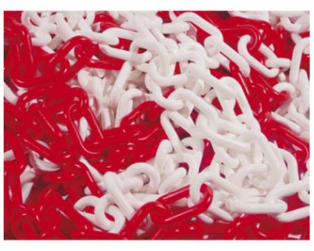 Chaîne en plastique 5m rouge et blanche N°8 LS sachet - TALIAPLAST - 530122