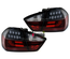 FEUX ROUGES NOIRS LEDS BANDES LIGHT BAR BMW SERIE 3 E90 BERLINE PHASE 1 05-08 (02811)