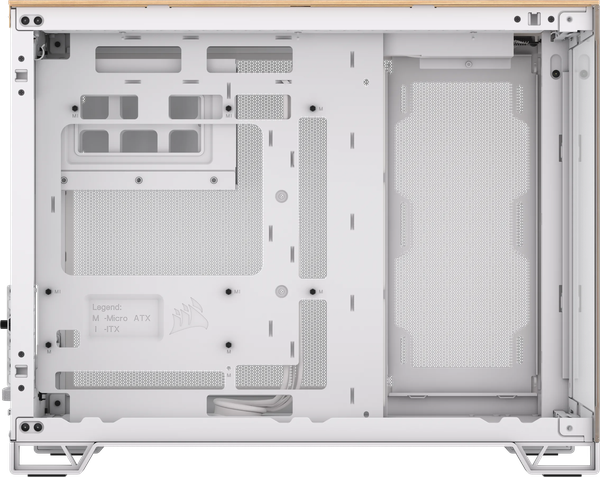 Boitier Mini Tour Micro ATX Corsair 2500X avec panneaux vitrés (Blanc/Marron)