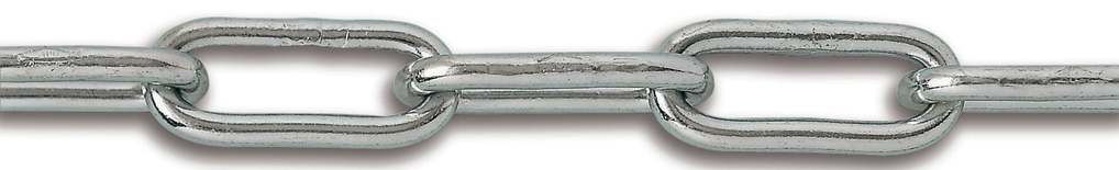 Chaîne longue droite 6 mm acier zingué 40 m CHAPUIS TBO4E