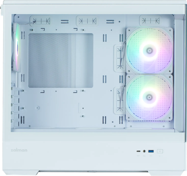 Boitier Mini Tour Micro ATX Zalman P30 V2 RGB avec panneaux vitrés (Blanc)