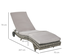 Bain de soleil inclinable 5 positions matelas résine tressée