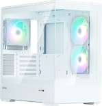 Boitier Mini Tour Micro ATX Zalman P30 V2 RGB avec panneaux vitrés (Blanc)
