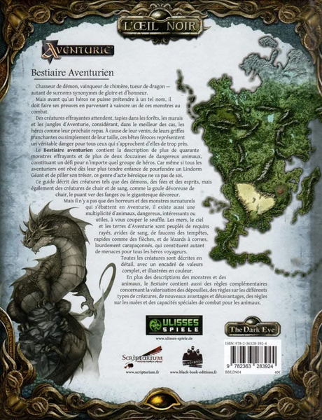 Jeu de Rôle : L'oeil Noir - Livre Bestiaire Aventurien