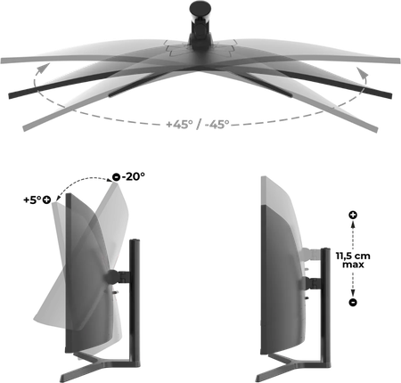 Ecran incurvé 34" Spirit of Gamer Epic WQHD 165Hz (Noir)