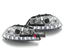 PHARES CHROME BANDES LED FEUX DEVIL EYES SEAT IBIZA 6L 2002-2008 (x13801)