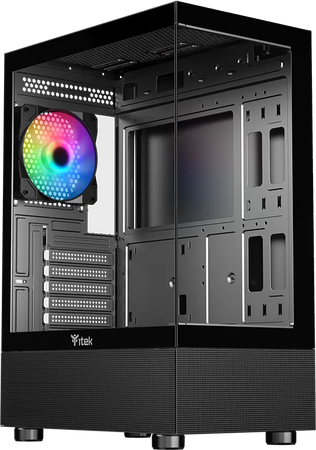 Boitier Moyen Tour ATX iTek Showbui 33 RGB avec panneaux vitrés (Noir)