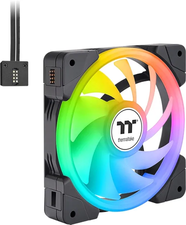 Lot de 3 Ventilateurs de boitier Thermaltake SwaFan EX RGB - 14cm (Noir)