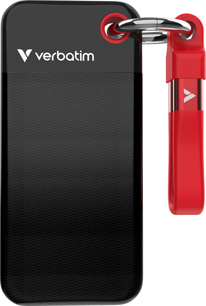 Disque SSD externe Verbatim Pocket - 2To (Noir/Rouge)