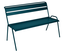 Banc de jardin en métal Monceau Bleu Acapulco - Fermob