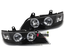 PHARES FEUX AVANTS ANNEAUX ANGEL EYES LED NOIRS BMW Z3 PHASE 1 et 2 (12843)