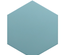 COIMBRA AZURE 30636 - Carrelage 17,5x20 cm hexagonal uni aspect carreaux de ciment bleu azur