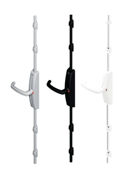 Crémone DUALIS à poignée rotative Gris alu RAL 9006 - LA CROISEE DS - DS7211-007