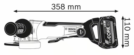 Meuleuse 18V avec X-Lock GWX 18V-10 PSC Professional (sans batterie ni chargeur) en coffret L-BOXX - BOSCH - 06017B0800