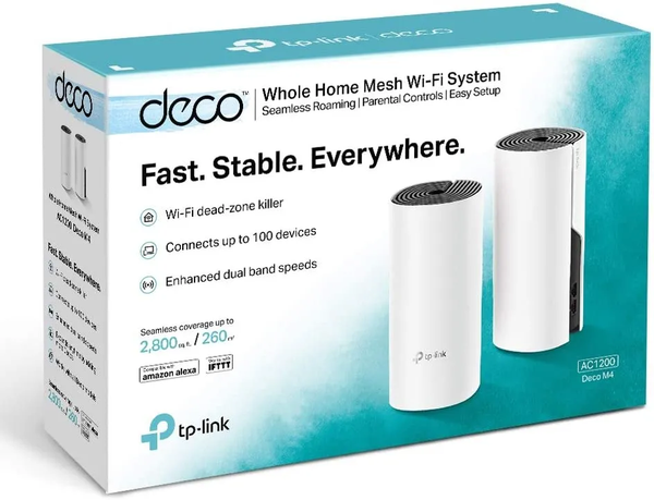 Système WiFi Mesh TP-Link Deco M4 AC1200 (2 pièces)