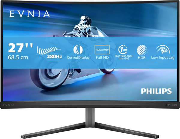 Ecran incurvé 27" Philips Evnia 27M2C5200W/00 Full HD 280Hz (Noir)