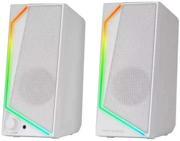 Enceintes Mars Gaming MS-72 RGB (Blanc)