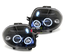 PHARES NOIRS ANGEL EYES FEUX A ANNEAUX RENAULT CLIO 2 CLIO B 98-01 (13549)