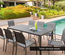 Table de jardin rectangulaire Piazza Aluminium 8 places Graphite - Hespéride