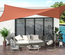Voile d'ombrage rectangulaire 4 x 6 m brique terracotta
