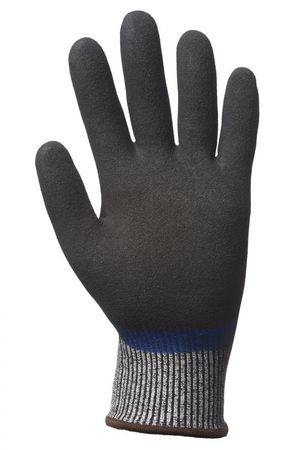 Gant tricoté anti-coupure EUROCUT N555 EUROTECHNIQUE double enduction bleu/noir T10 - COVERGUARD - 1CRFN10