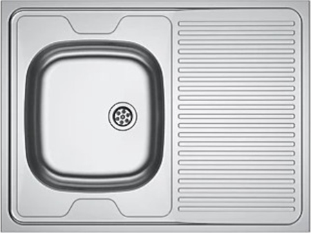 Evier monocuve inox MAN711-800 avec égouttoir 800x600cm à poser - FRANKE - 013953