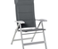 Chaise de jardin pliante dossier haut inclinable alu. oxford déperlant gris