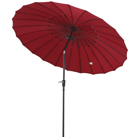 Parasol inclinable rond diamètre 2,6 m rouge