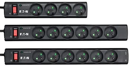 Multiprise Surtension Eaton Protection Strip 6 prises (Noir)