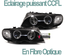 2 PHARES FEUX NOIRS ANGEL EYES ANNEAUX LED CCFL BMW SERIE 3 E46 5 PORTES 2001-2005 (02865)