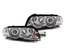 2 PHARES FEUX AVANTS CHROME ANGEL EYES LED BMW SERIE 3 E46 5 PORTES 1998-2001 (10344)