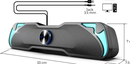 Enceintes sans fil Advance SoundPhonic RGB (Noir)