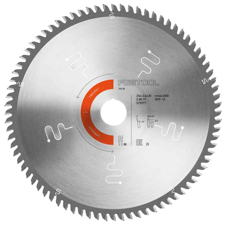 Lame de scie circulaire LAMINATE/HPL HW 260x2,5x30 WZ/FA64 - FESTOOL - 494606