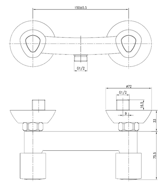 Mélangeur de douche Tempo - GARIS - R02-12026EC