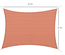 Voile d'ombrage rectangulaire 4 x 6 m brique terracotta