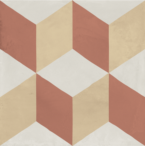 TERRA ART MIX T.C - 20x20 cm - Carrelage patchwork aspect ciment vieilli