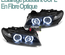 PHARES NOIRS ANGEL EYES ANNEAUX CCFL FEUX BMW E46 COUPE CABRIO 03-07 PH2 (02834)