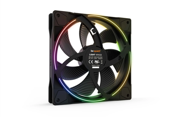 Lot de 3 Ventilateurs de boitier be quiet! Light Wings RGB - 14cm (Noir)