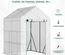 Serre de jardin 2 tablettes acier PE haute densité transparent blanc