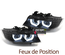 OPTIQUES PHARES NOIRS ANNEAUX LED 3D AU XENON BMW SERIE 3 E90 & E91 2008-2012 PH2 (05458)