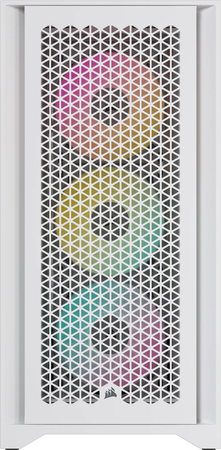 Boitier Moyen Tour E-ATX Corsair iCue 4000D Airflow RGB avec panneaux vitrés (Blanc)