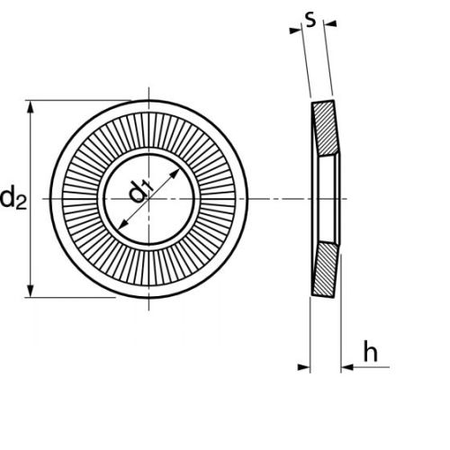Rondelle contact serie moyenne zingué blanc NFE 25511 6 boîte de 500 - ACTON - 733016CR3