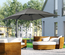 Parasol déporté carré inclinable dim. 2,45L x 2,45l x 2,45H m