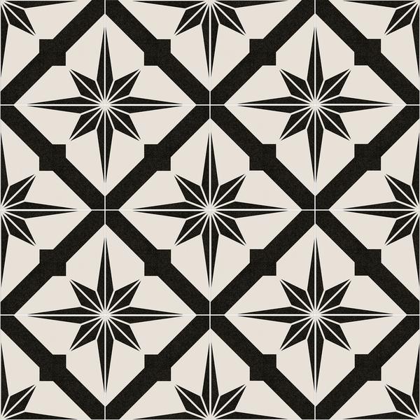 BALI Bangli antracita 20 x 20 cm - Carrelage effet carreaux de ciment