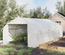 Serre tunnel de jardin dim. 5,93L x 3l x 2H m acier galvanisé bâche PE haute densité blanc